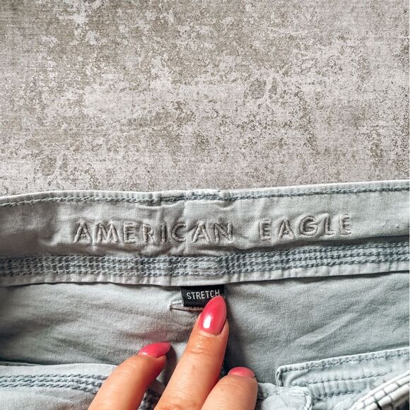 American Eagle Light Blue Stretch Baggy Jogger Size 0 - Picture 7 of 10